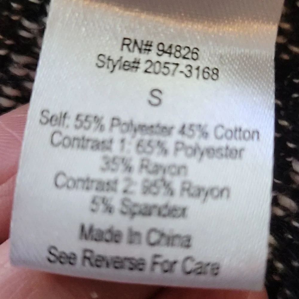 EUC JANET CHUNG WATERFALL OPEN FRONT CARDIGAN/SHRUG SZ. S